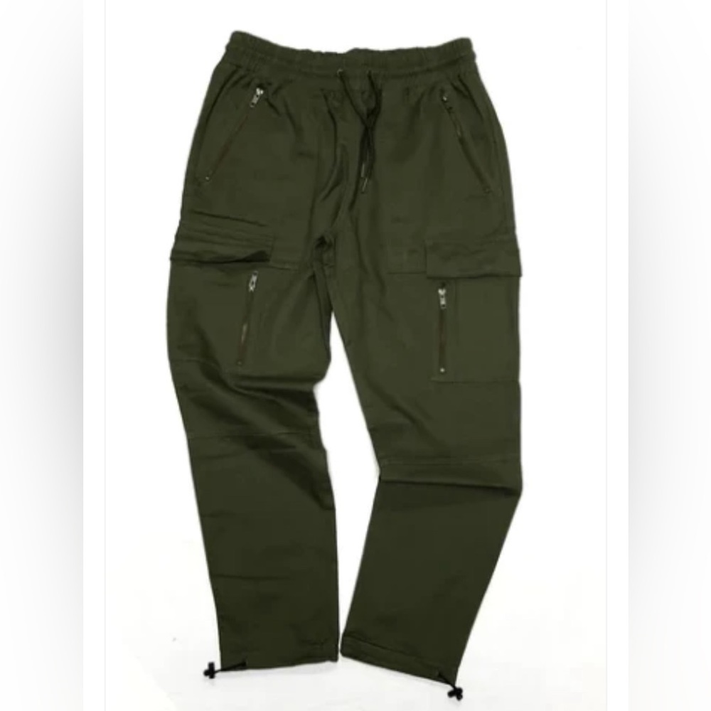 Cookies Sonoma Cotton Twill Drawstrings Cargo Pants (Olive) Men’s 32 gorpcore
